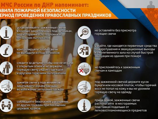 Правила пожарной безопасности в период проведения православных праздников