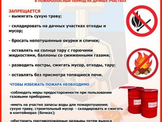 О соблюдении мер пожарной безопасности в садовых товариществах